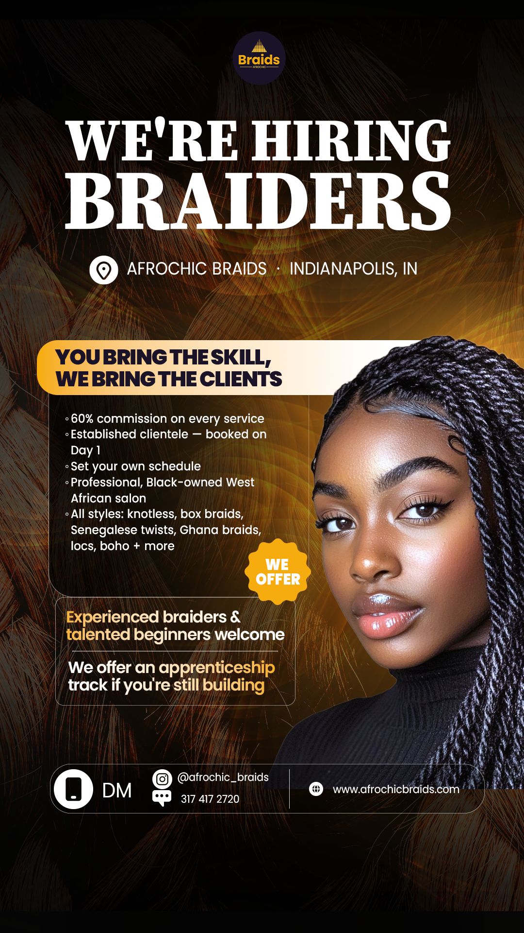 AfroCHIC Braids client